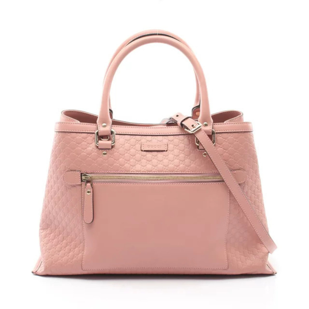 Gucci Microguccissima Handbag Leather Pink